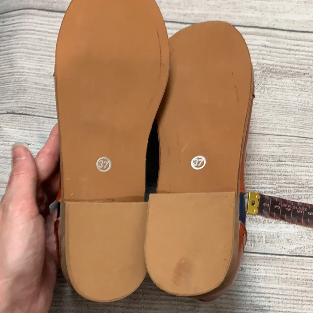 Colorful slip on dress shoes size 37 size 5M